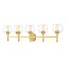 Z-Lite Sutton Vanity, 5-Light, 39.5 In.W x 7 In.L x 10.25 In.H, Brushed Gold/Clear 7502-5V-BG - alternate 1